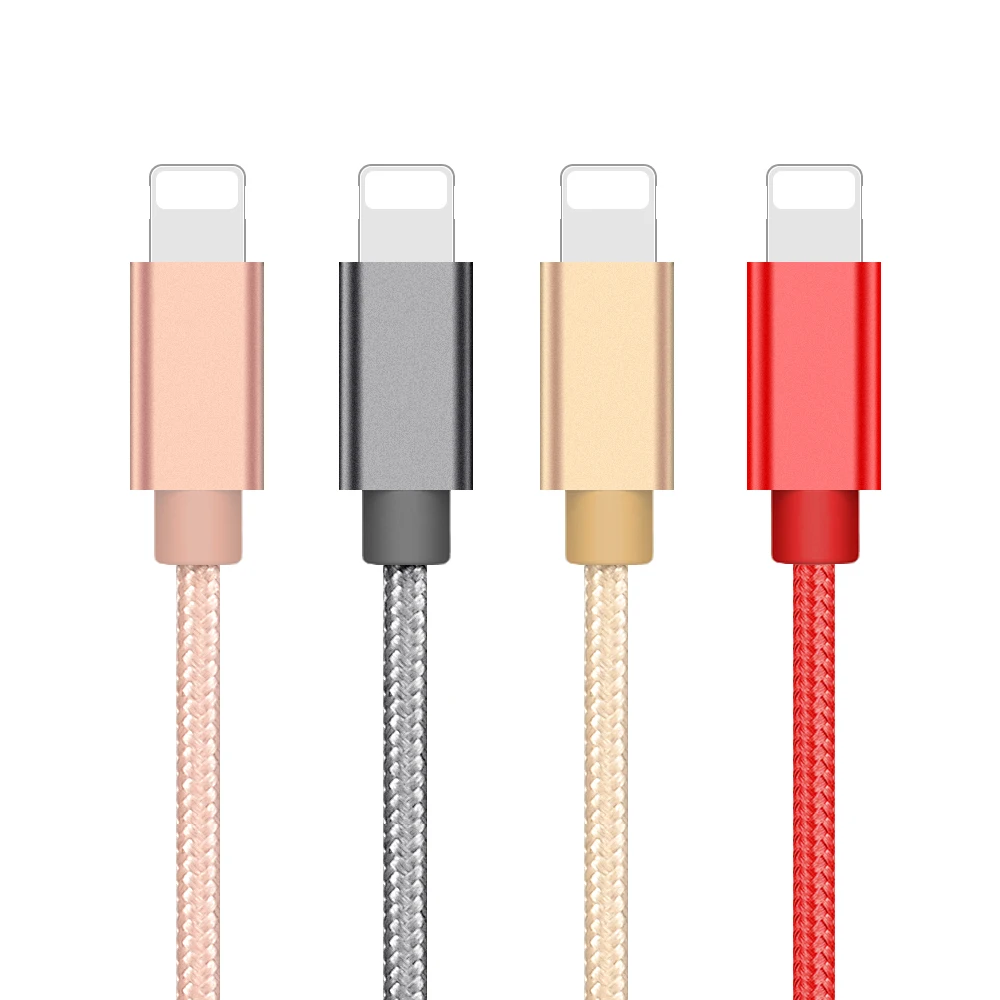 

factory price high quality 1M /3ft for mfi certified charging cable for iphone 5 6 7 use 8 pin charger usb Cable, Gold/sliver/rose gold/gery/ red