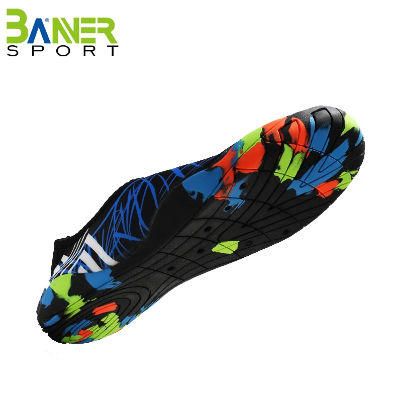 

Colorful anti-slip sole beach shoes beach volleyball tennis diving shoes for kids men women, Multi