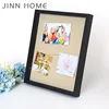 Quartet Cork Bulletin Board, Wood Frame, Black 3D Shadow Deep Box Wood Photo Frame push pins Tree collage