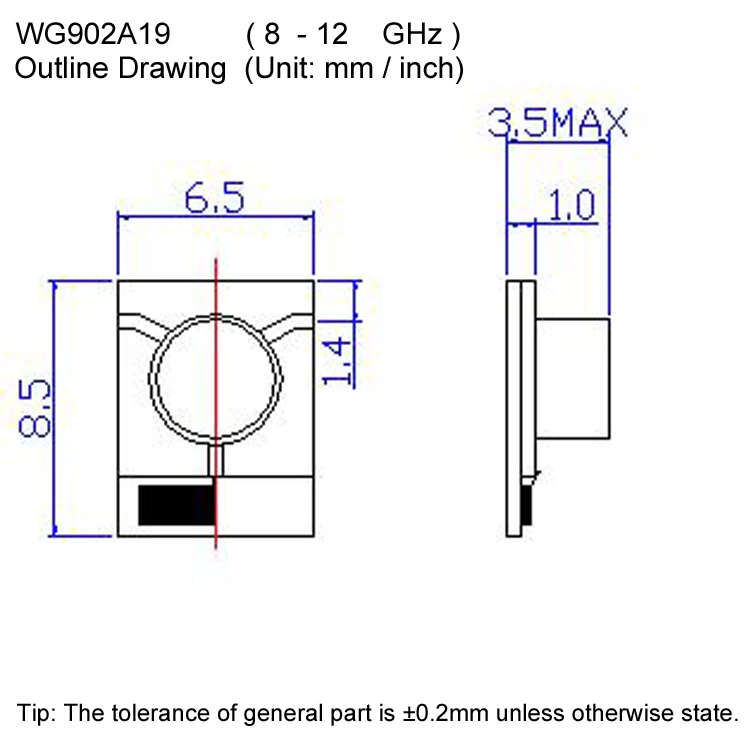 RF TYT  8-12 GHz RF Microstrip Isolator