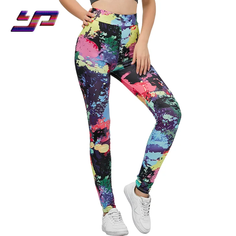 

Women's Compression stretch Fitness Leggings breathable fabric yoga pants, Customized color
