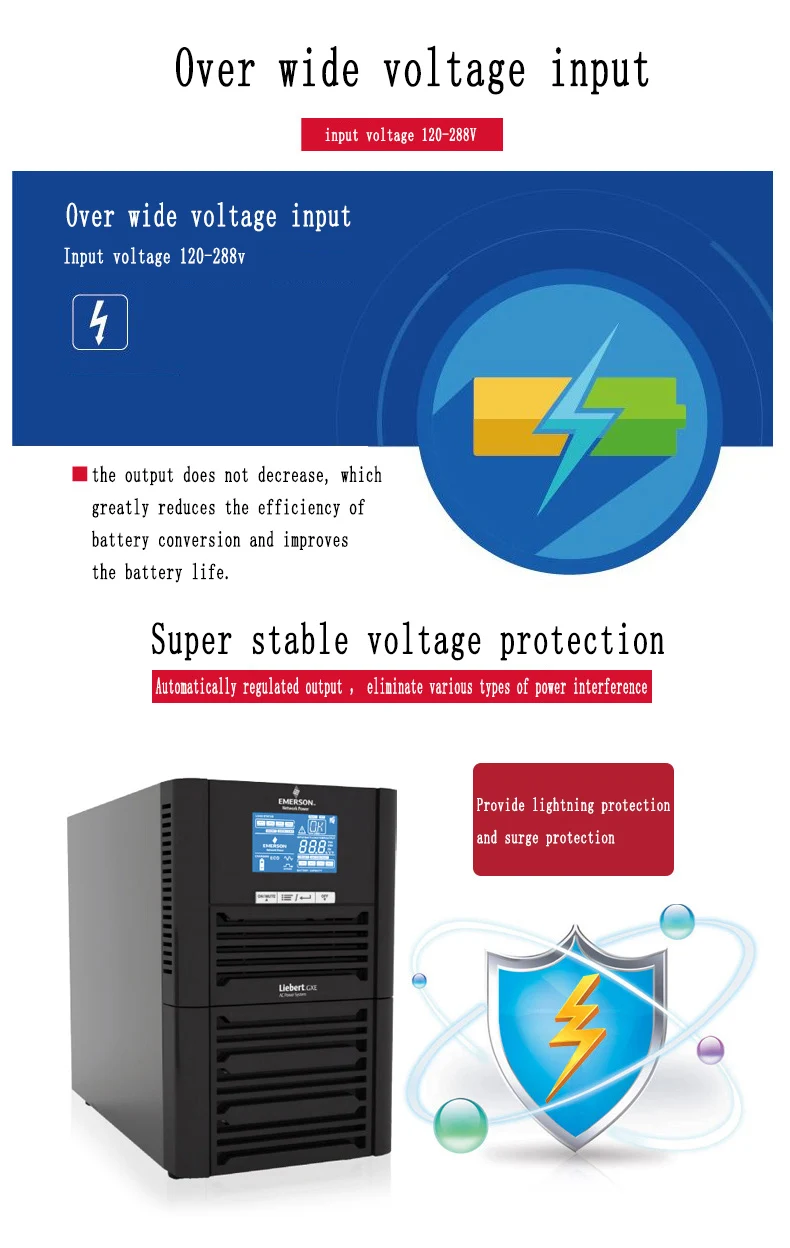 Online Interactive Tower Type Ups 3kva 2400w Gxe03k00ts1101c00 Standard