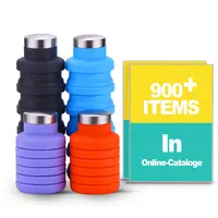 

Wholesale Private Label BPA Free Expandable Collapsible Folding Water Bottle Travel Sports Drink Silicone Foldable Water Bottle