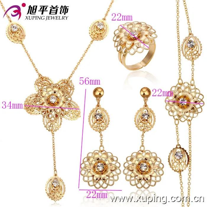 63131 Xuping Fashion China Wholesale 18k Charming Glass Gold Jewelry Set Buy China Wholesale