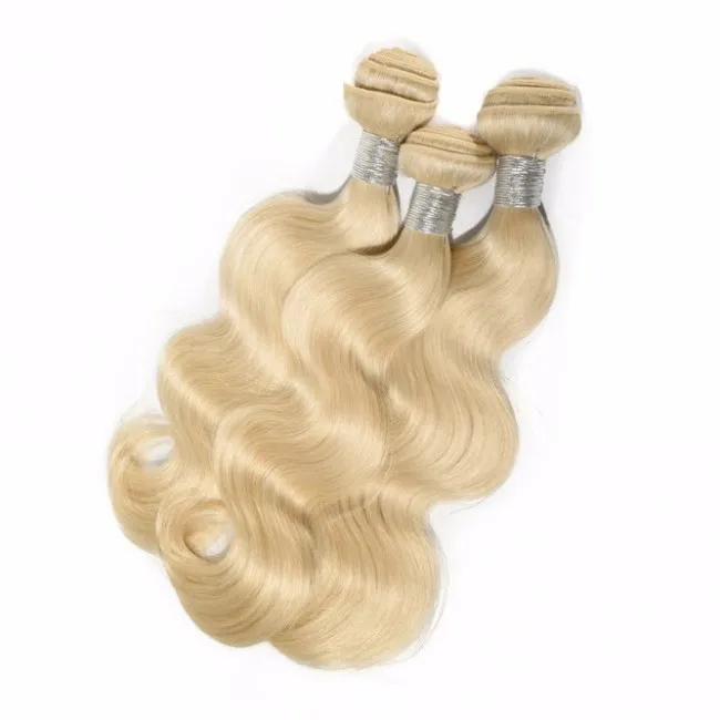 

Free Shipping High Quality Brazilian Remy Body Wave Hair Bundles #613 Ash Blond Body Wave Hair Extension