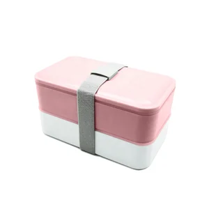 Image of BPA Free Plastic Material 2 Layers Bento Lunch Box for Office