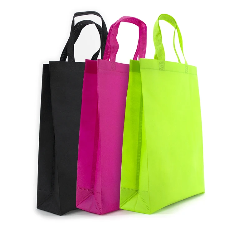 

heat seal non woven bag tote custom bags ecological shopping grocery bags, Customized color