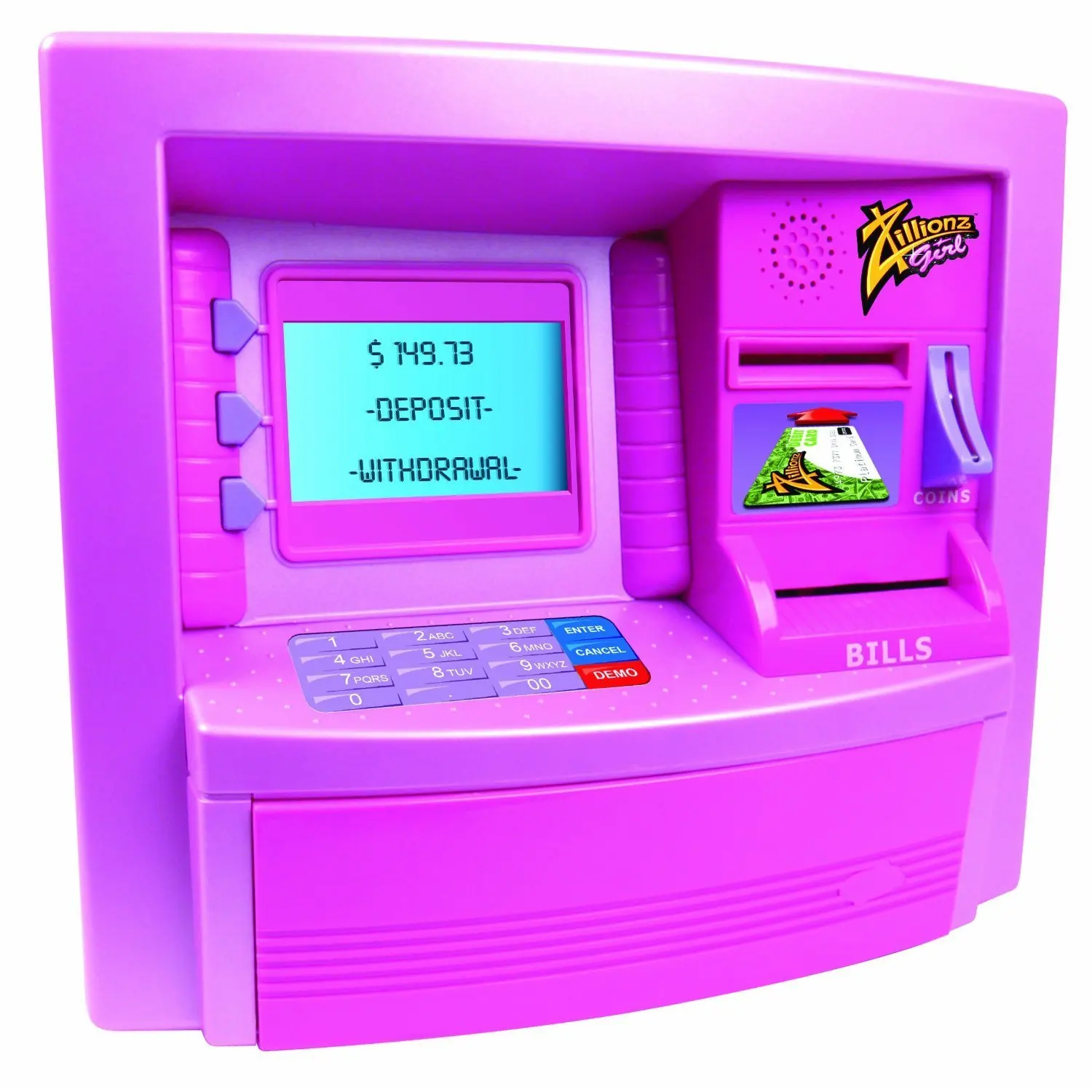 Free Shipping New Deluxe ATM Savings Bank Zillionz Jr