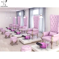 

kingshadow new arrival luxury nail salon furniture pedicure spa chair with jet