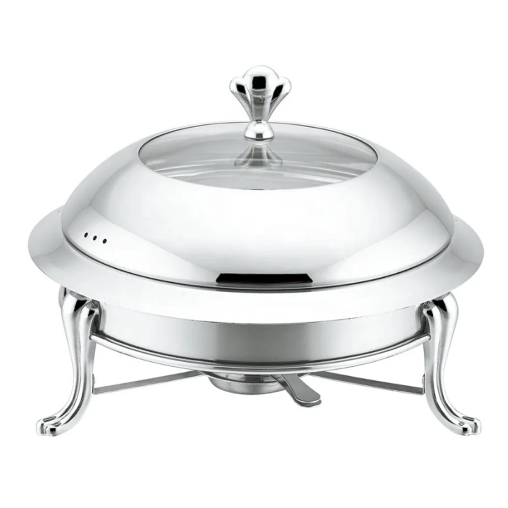 Stainless Steel 2l Buffet Round Chafing Dish In Dubai Food Warmer With