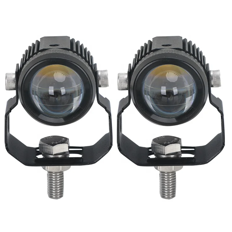 Hot sale mini 30w dual color 3000k 6000k led driving work light for motorcycle