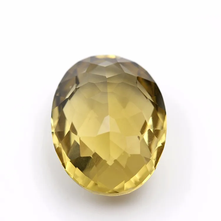美丽的大尺寸黄水晶天然宝石类型天然黄水晶戒指椭圆形切割首饰松散