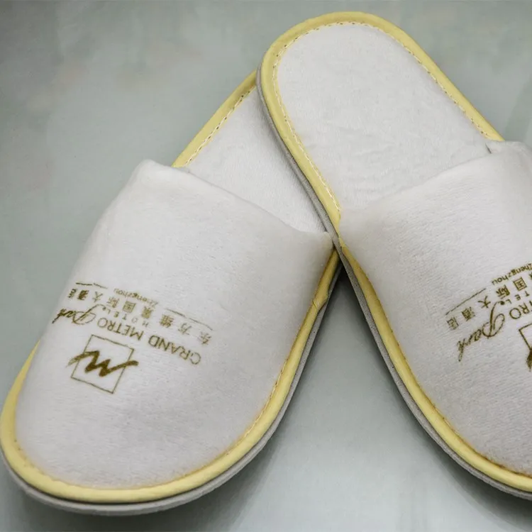 New White Spa Shoes Travel Washable Luxury Hotel Guest Slippers For