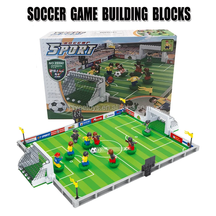251pcs Plastic Educational Enlighten Diy Soccer World Cup Sports Bricks