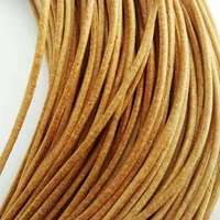 

Wholesale 1mm, 2mm to 8mm natural brown color round genuine leather cord for jewelry making