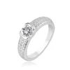 Latest design 925 silver platinum female fast delivery white gold ring