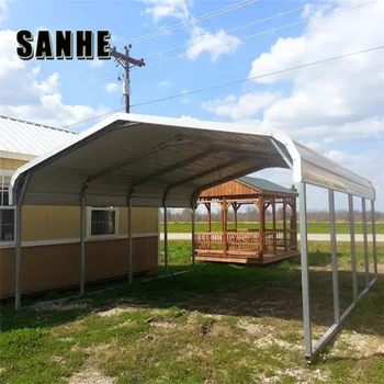 Prefab Custom Portable Metal Carport And Garage With Storage For