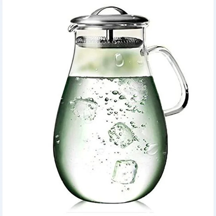 

glass water carafe with lid/pyrex glass waterkarafe/water jug