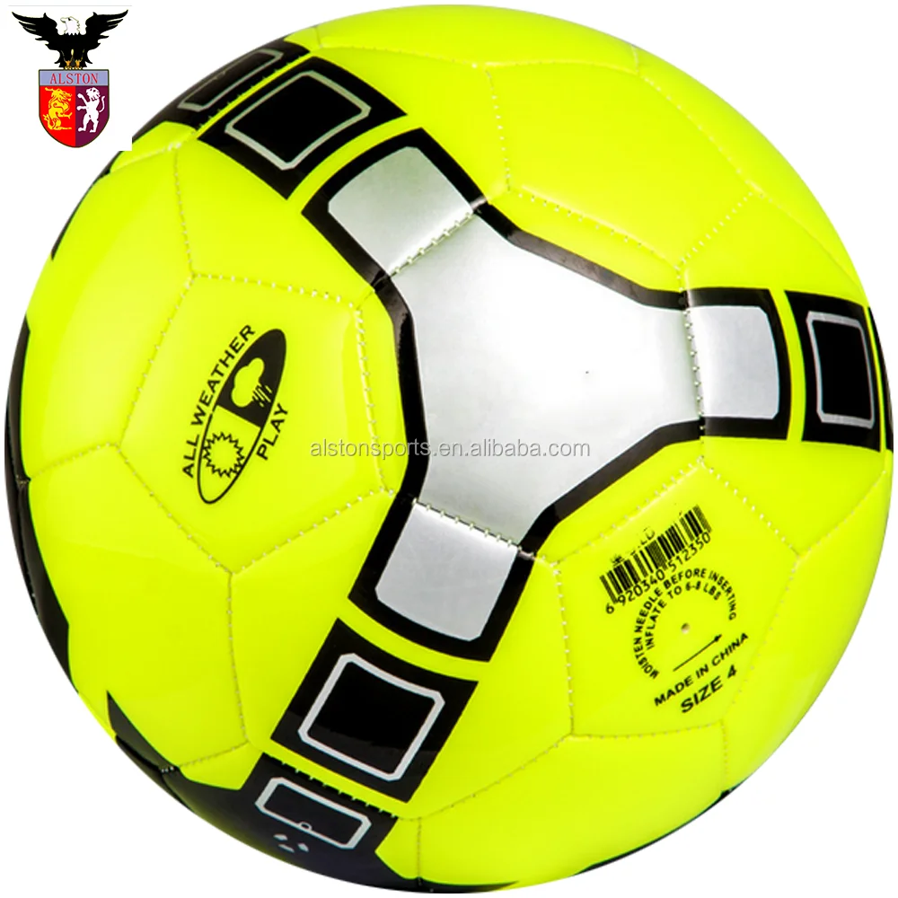 Neon Football Training Ball Matte PVC Soccer Ball With Customized Logo
