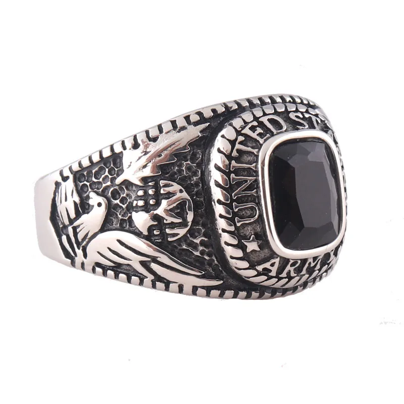 Us Stainless Steel Military Army Rings - Buy Stainless Steel Army Ring ...