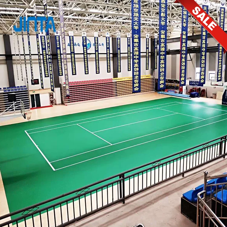 

Alibaba supplier PVC Sport Flooring for badminton court mat with 4.5MM thickness, Green