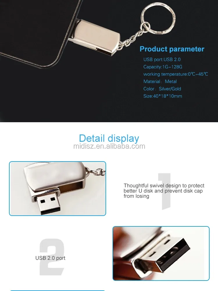 New U Disk 4gb 8gb 16gb Metal Usb Stick 32gb 64gb Pendrive Usb 2.0 3.0 Pen Drive usb flash drive With Key Ring Free Sample - ANKUX.COM