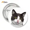 Manufactory custom Tin metal material Cat logo round suit clothing cap button badge pin magnet making