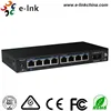 250 Meters 8 Port Long Range PoE Switch with SC Fiber Uplink Port