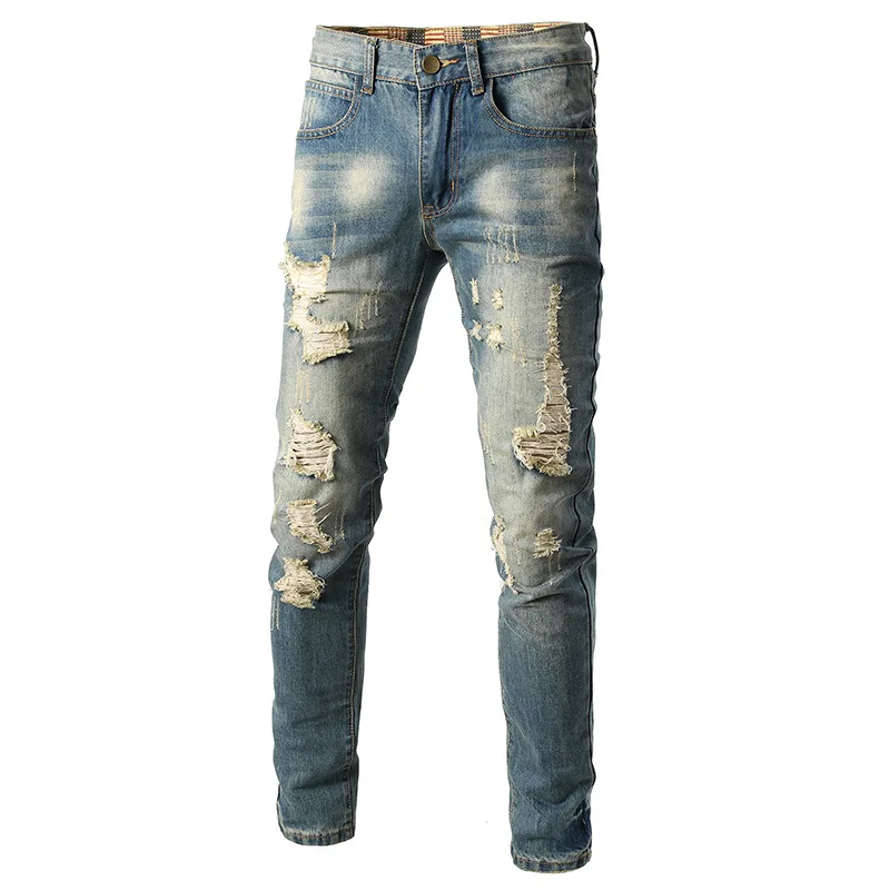 

5043 Wholesale Men Jean Pants New Style Jean Pent Men Model Celana Jean, Blue