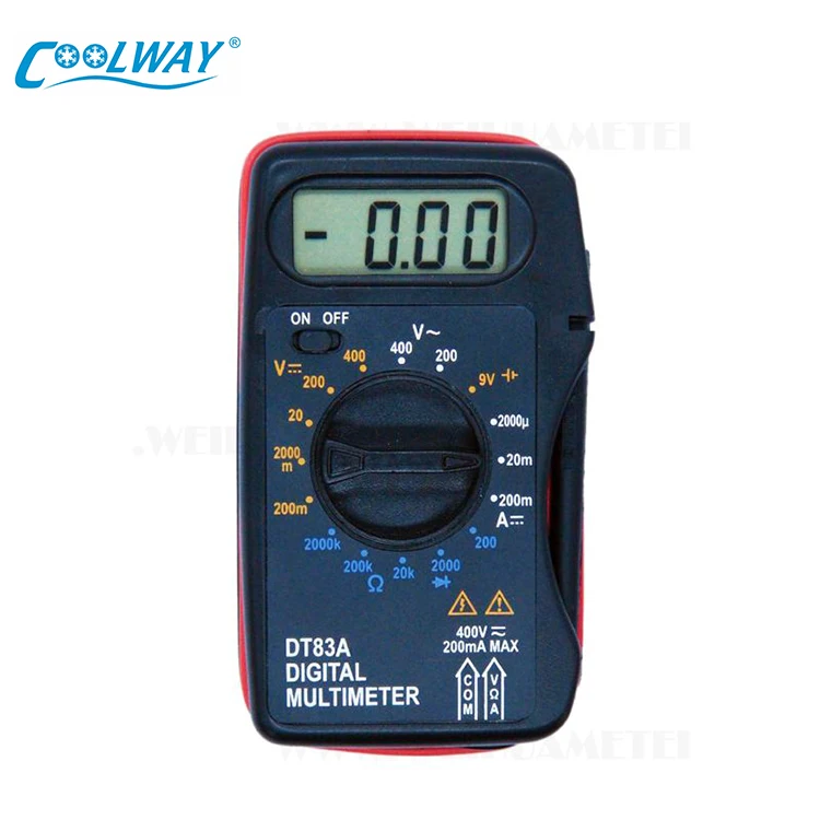 Cheap Price 9v Digital Benchtop Unit Multimeter test Lead AC/DC Voltage Amp Current Resistance Tester Blue Backlight Multimeter