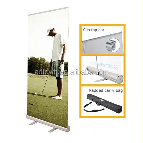 Cheap Aluminum retractable banner  roll up banner display stand