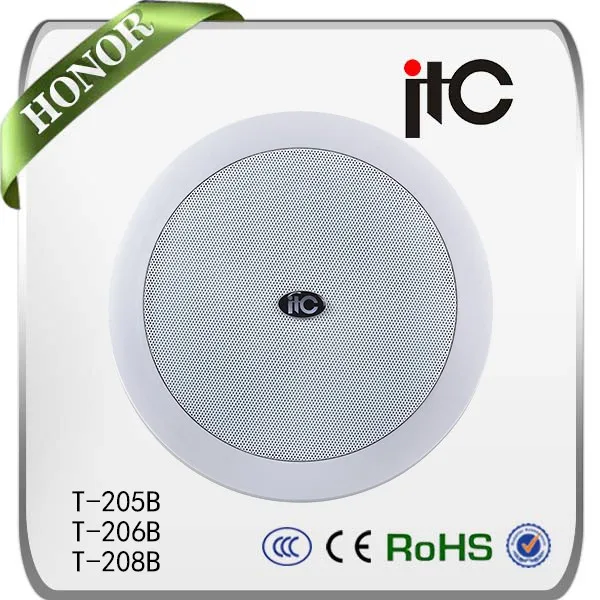 Itc In Ceiling Loudspeaker Two Way 3 Watts 6 Inch Flat Coax