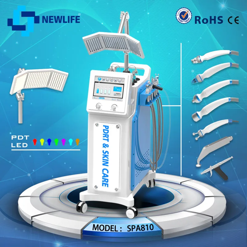 

High pressure oxygen jet peel hydrodermabrasion PDT light therapy facial beauty machine, Can be customized