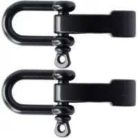 

Adjustable Shackles Buckle Black U-Shaped With 4 Holes for Paracord Outdoor Rope DIY Survival Bracelets