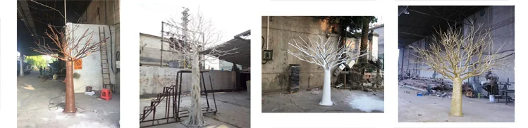 factory supply 250cm height artificial fiberglass tree trunk with decorative natural dry tree branches trunk