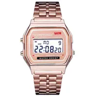 

Promotion WR Clock Ultra-thin Metal Digital Watch Unisex Popular Alloy Digital Watch