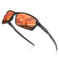 

Modern elastic PC frame colorful dazzle lenses UV 400 protection polarized sports sunglasses man