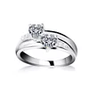 fashion jewelry 2019 antique double heart shape 925 sterling silver rings jewelry for women