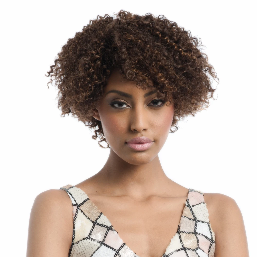 

XUCHANG Factory Cheap Price Wholesale Hair Wig Brazilian Short Afro Kinky Human Hair full Machine for BLACK women