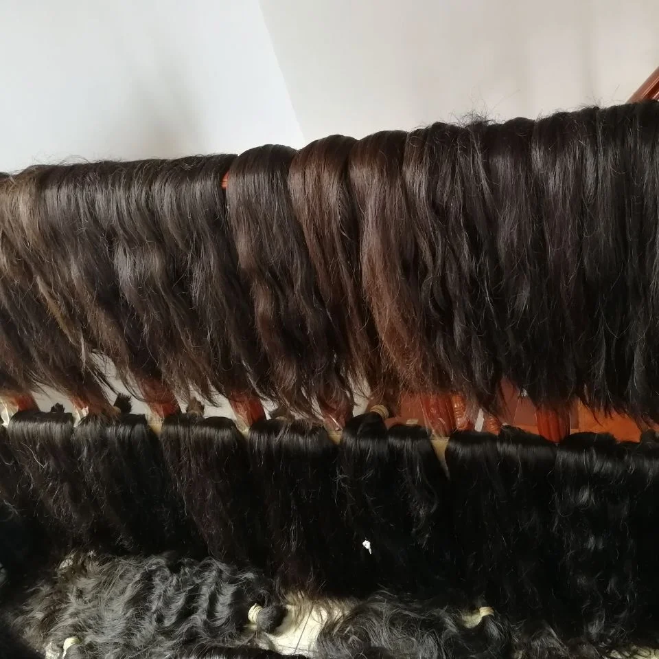 

Raw Unprocessed Vrigin South Indian Weave Temple Virgin Hair, 100% natural black color