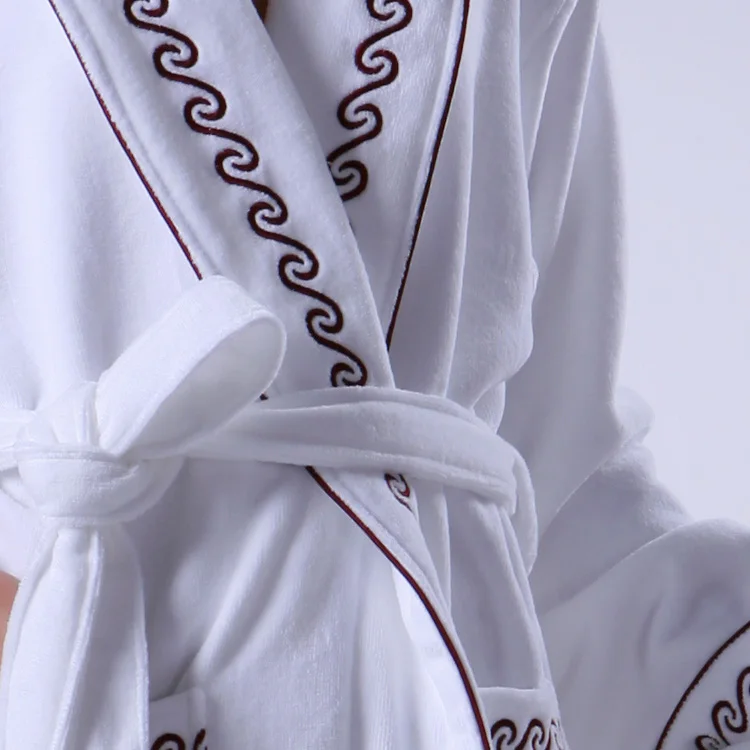 kimono style towelling bathrobe