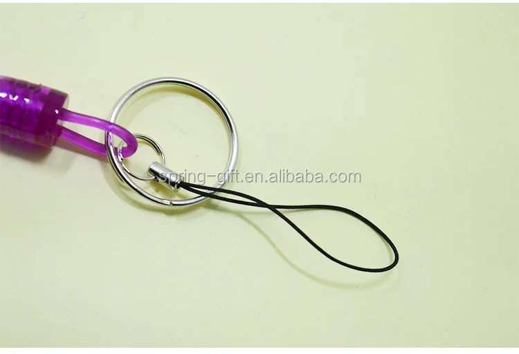 Spiral Extension Cord Keychain Spring Mobile Phone Chain Plastic