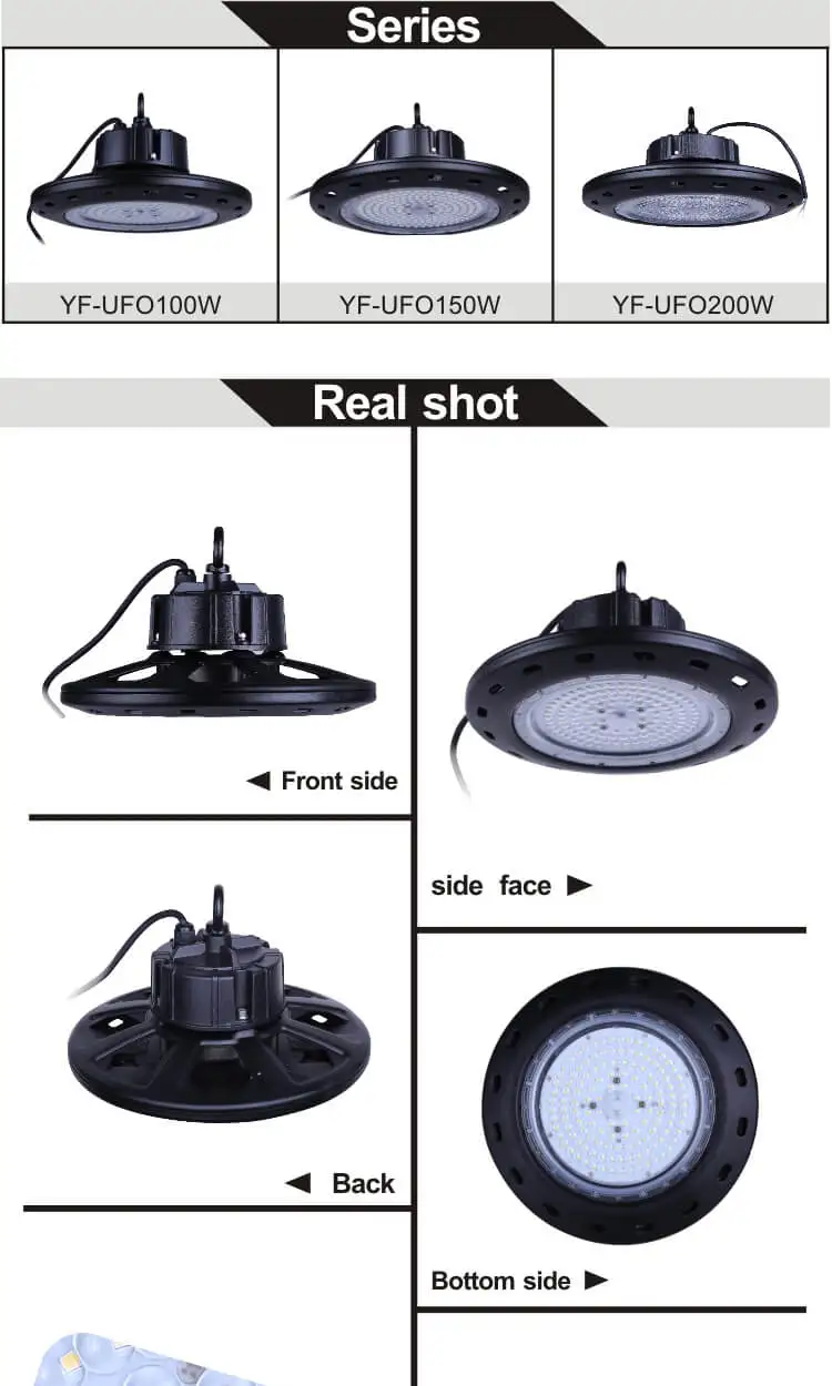 Coal mine pit heat sink led ufo high bay light 200w