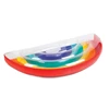manufacturer wholesales moon shape beach water floating pool inflatable semicircle rainbow mattress