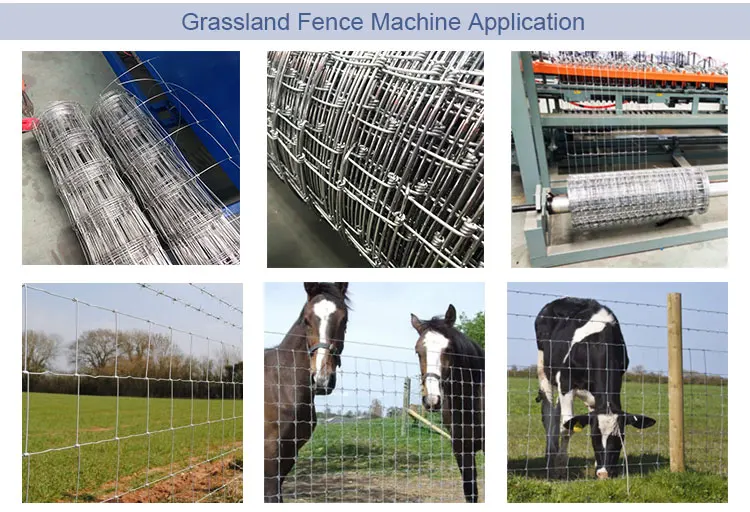 factory price automatic hinged joint cattle knot grassland fence machine