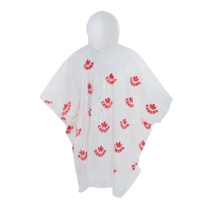 Image of All Over Printing Disposable Emergency PE rain poncho raincoat custom print