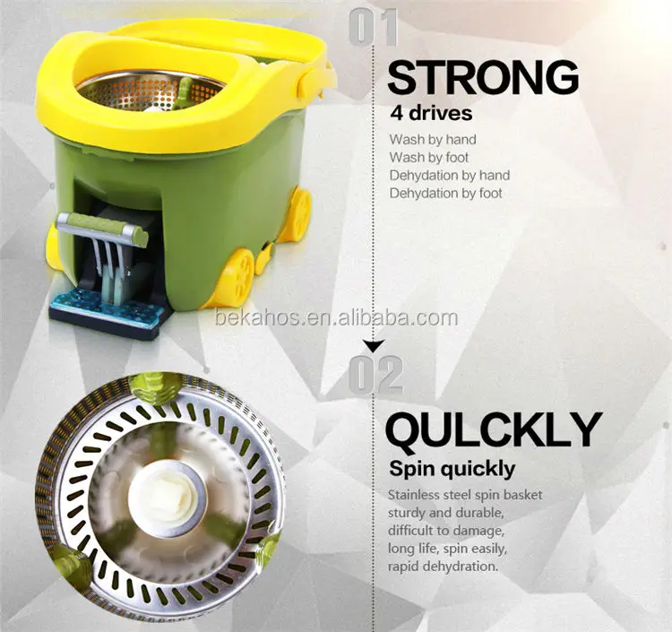 Spin Mop Cool Series Yellow+Green (4)