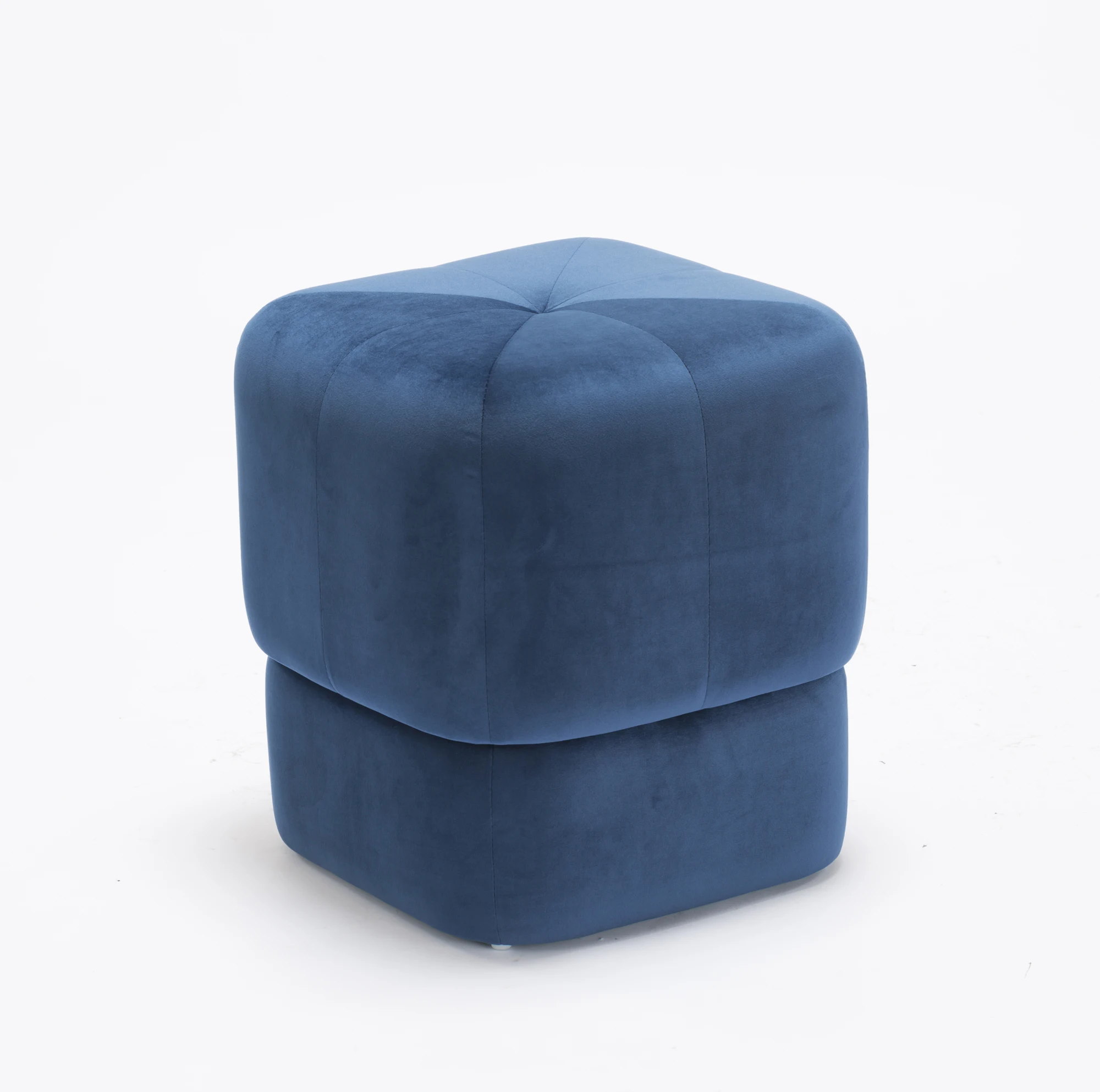 Hippo Truffle Round Bean Bag Footstool Pouffe Seat in Shiny Crushed Velvet Fabric
