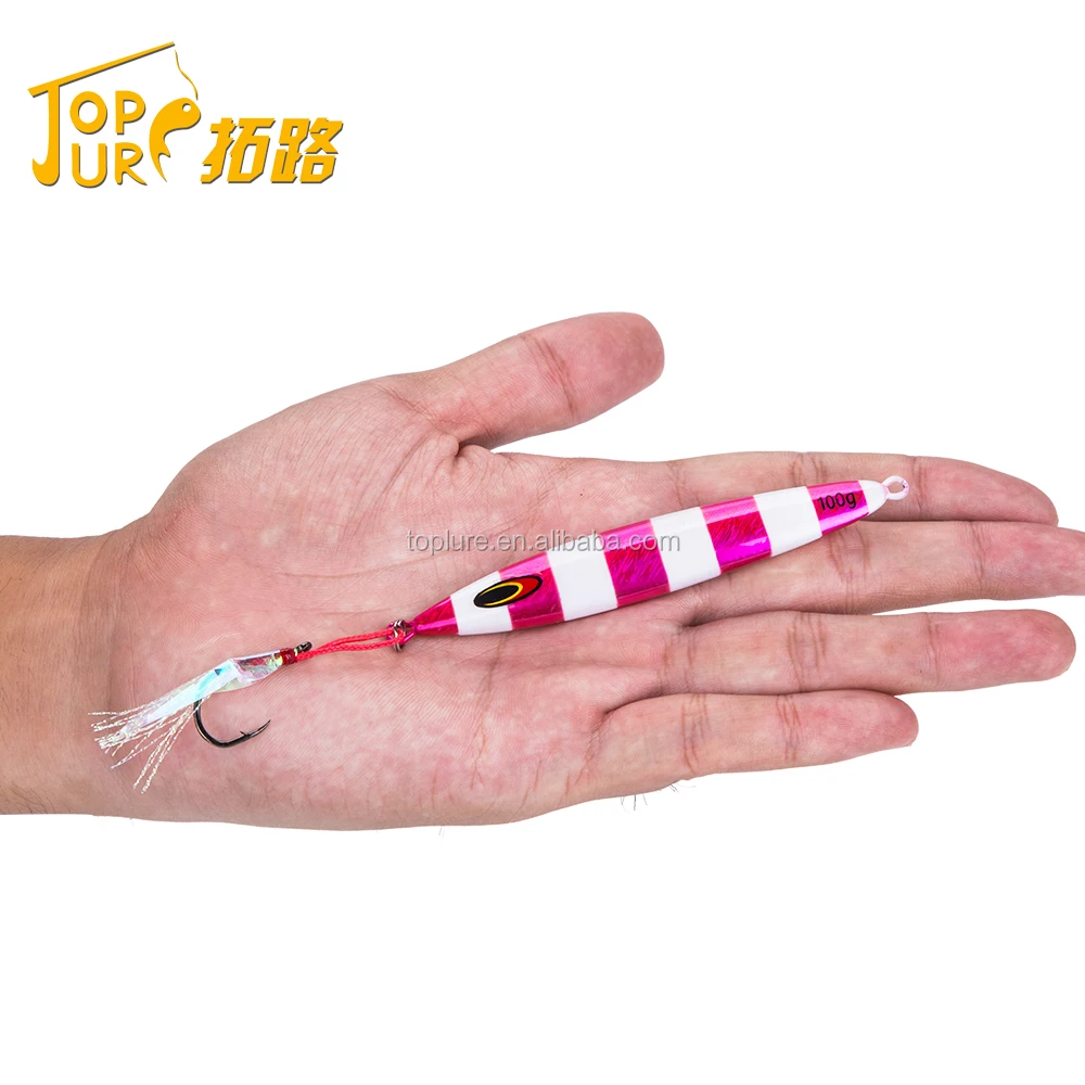 

TOPLURE slow jig metal jig lure luminous fishing lure hard slow pitch jigging lures in fishing tackle, Vavious colors