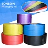 ZONESUN 08 10 12 15 19mm black blue white yellow Heavy PP Band Poly Pallet Strapping
